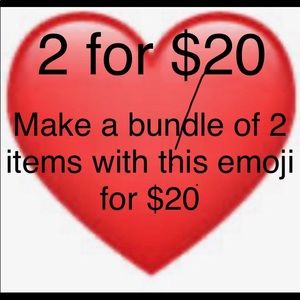 2 for $20. Bundle 2 items with ❤️ for $20